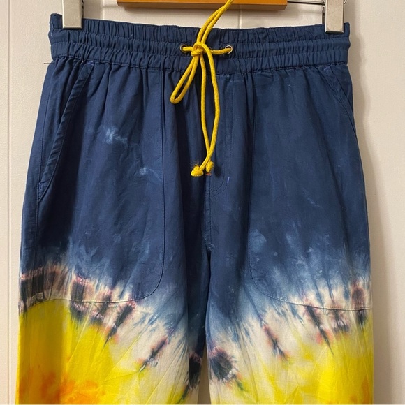 NWT Tropicalia Urban Outfitters Tie Dye Joggers Elastic Waist Drawstring Blue - Picture 2 of 8